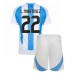 Maillot de foot Argentine Lautaro Martinez #22 Domicile vêtements enfant Copa America 2024 Manches Courtes (+ pantalon court)